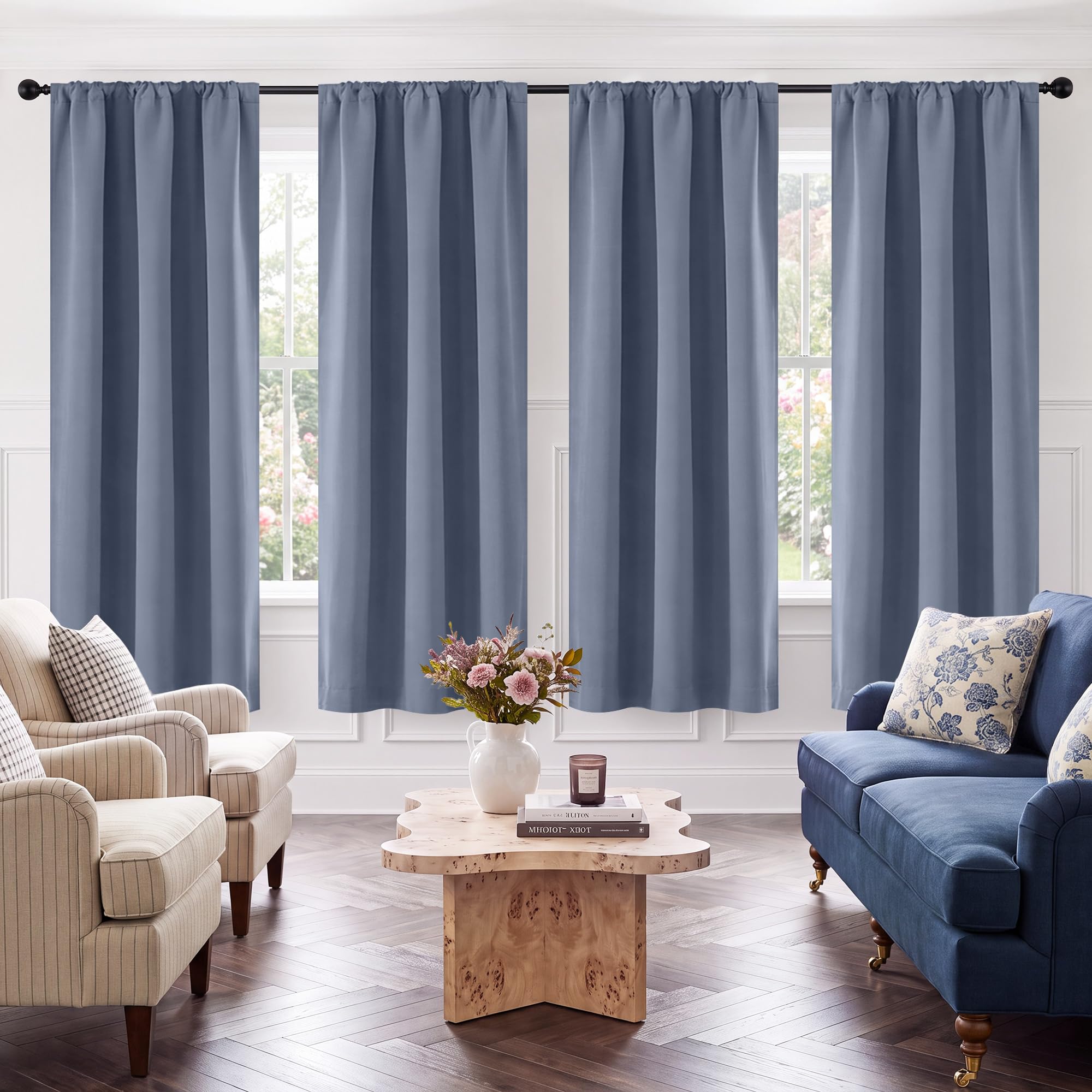 Blackout Privacy Window Ready Made Curtains - 4 Panel