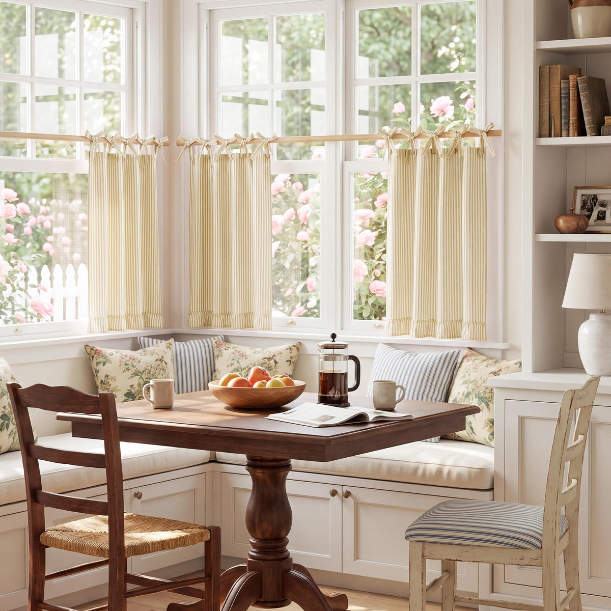 NICETOWN Oven Skirt Curtain for Kitchen Cabinet Decor 31 x 22 inches Long