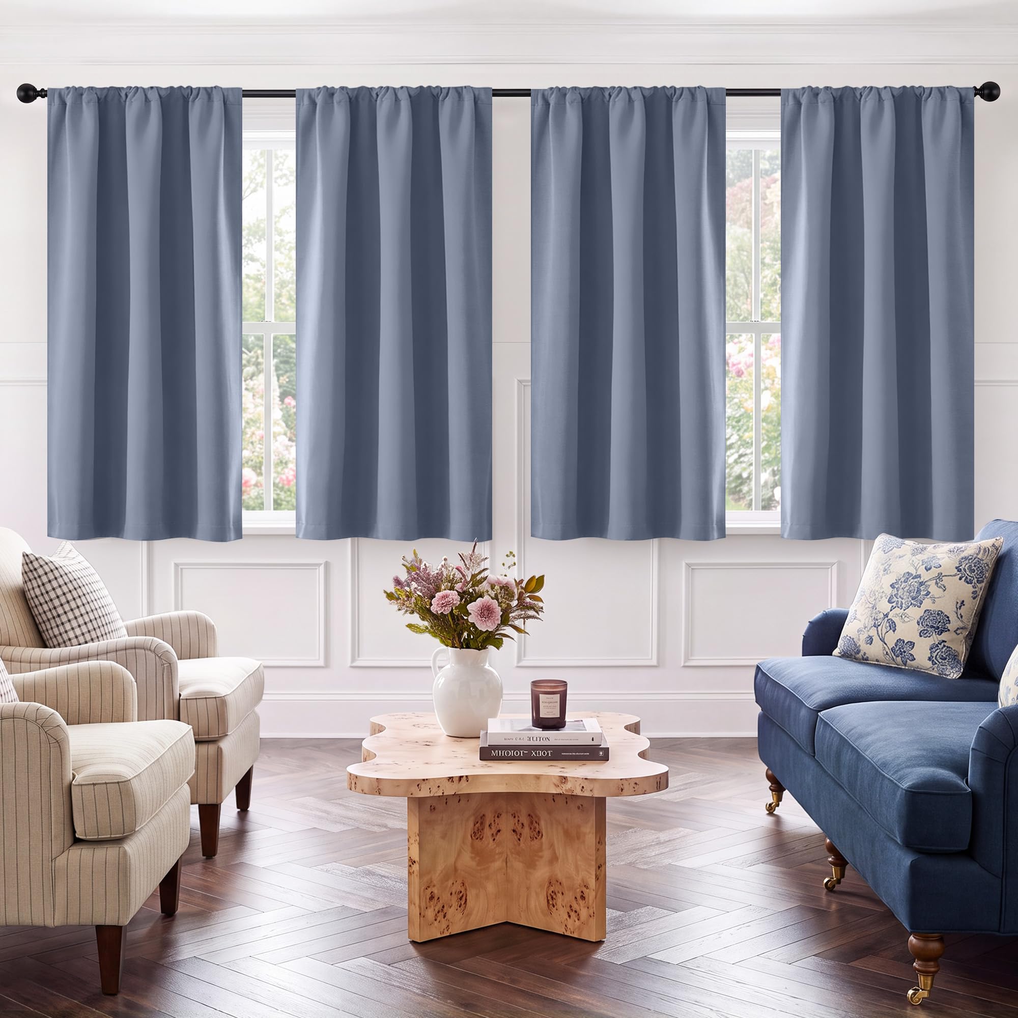 Blackout Privacy Window Ready Made Curtains - 4 Panel