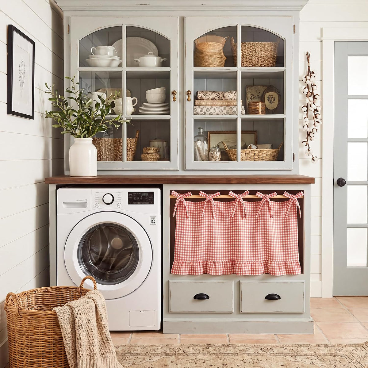 NICETOWN Oven Skirt Curtain for Kitchen Cabinet Decor 31 x 22 inches Long