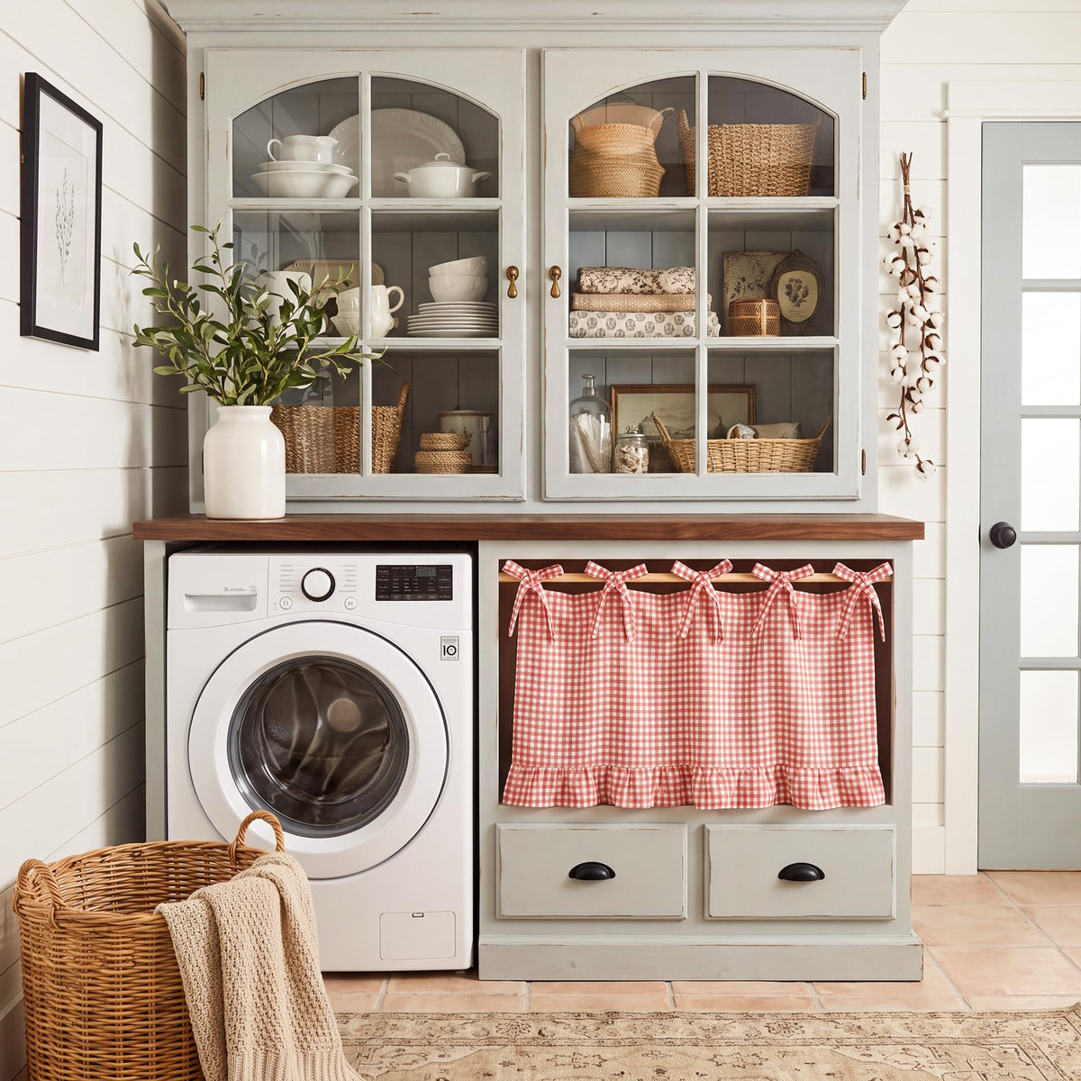 NICETOWN Oven Skirt Curtain for Kitchen Cabinet Decor 31 x 22 inches Long