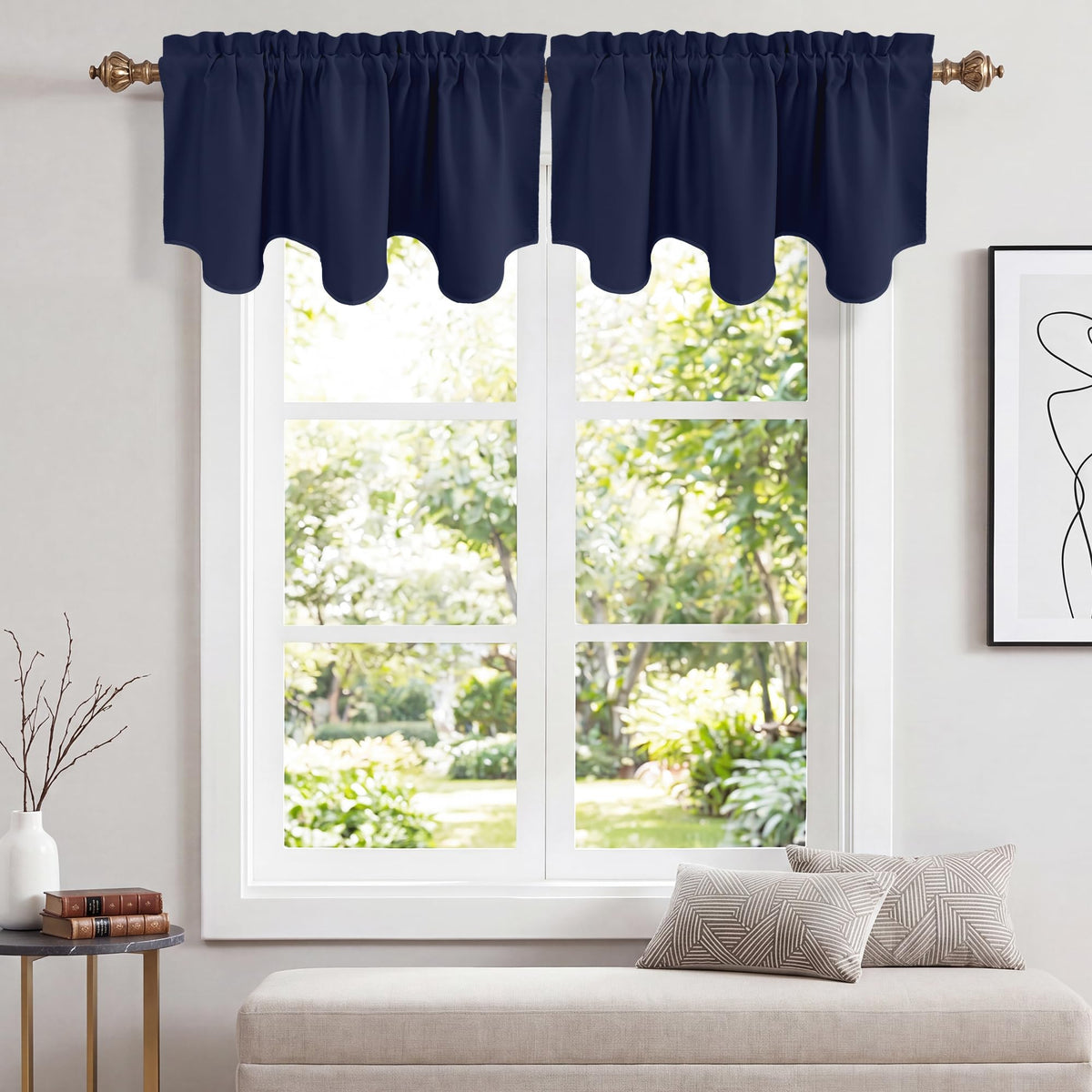 NICETOWN Farmhouse Valances for Windows Rustic Home Decor