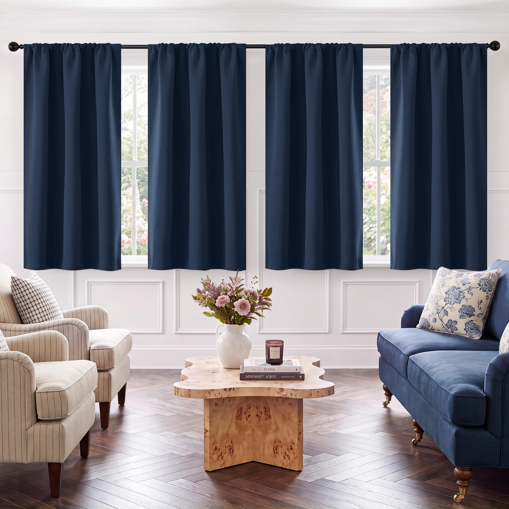 Blackout Privacy Window Ready Made Curtains - 4 Panel