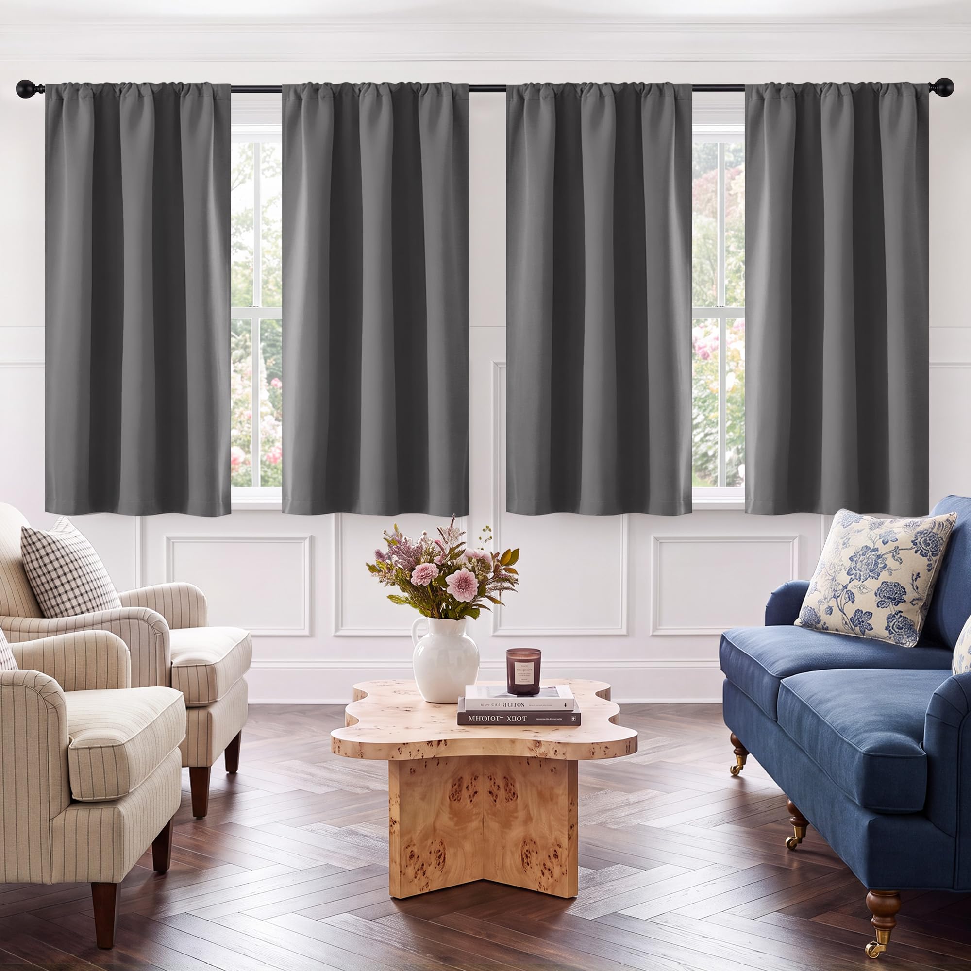 Blackout Privacy Window Ready Made Curtains - 4 Panel
