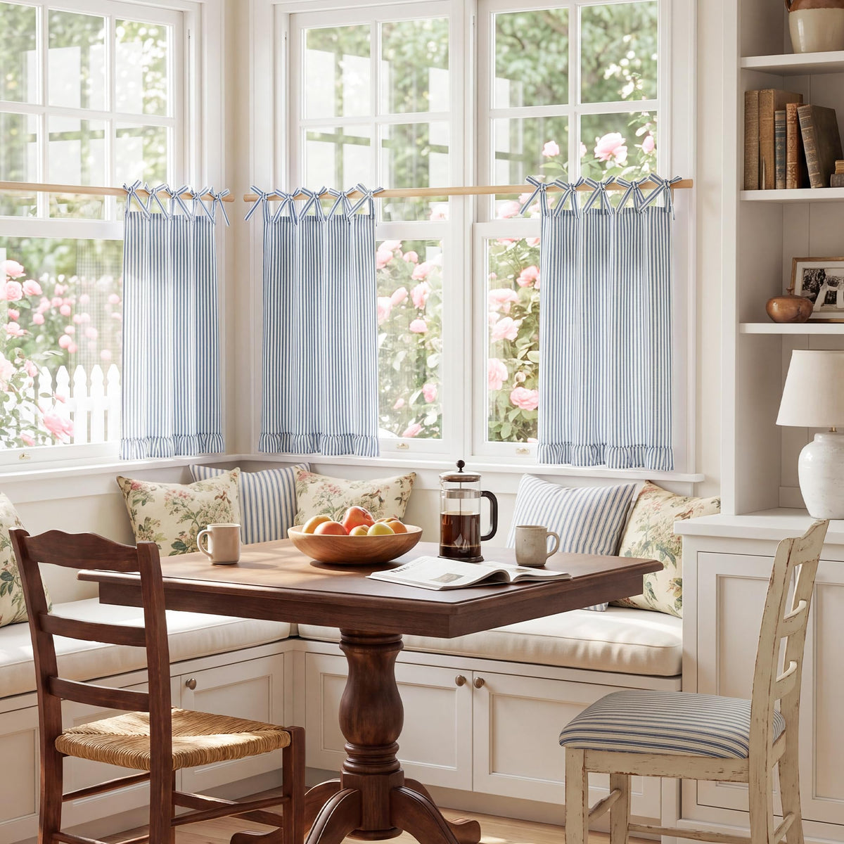NICETOWN Oven Skirt Curtain for Kitchen Cabinet Decor 31 x 22 inches Long
