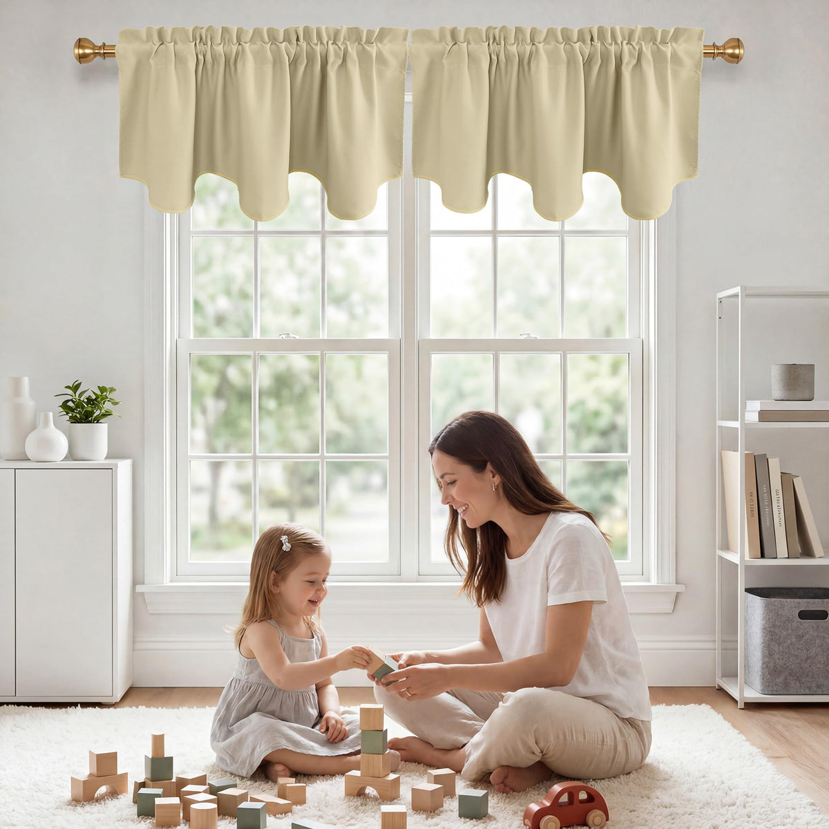 NICETOWN Farmhouse Valances for Windows Rustic Home Decor