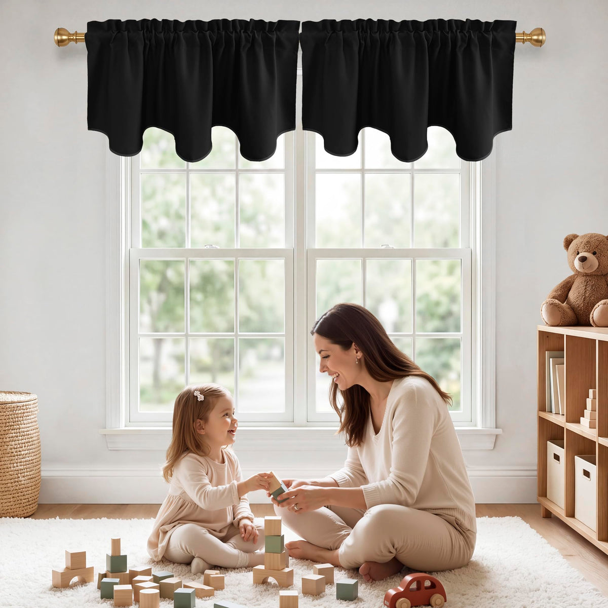 NICETOWN Farmhouse Valances for Windows Rustic Home Decor