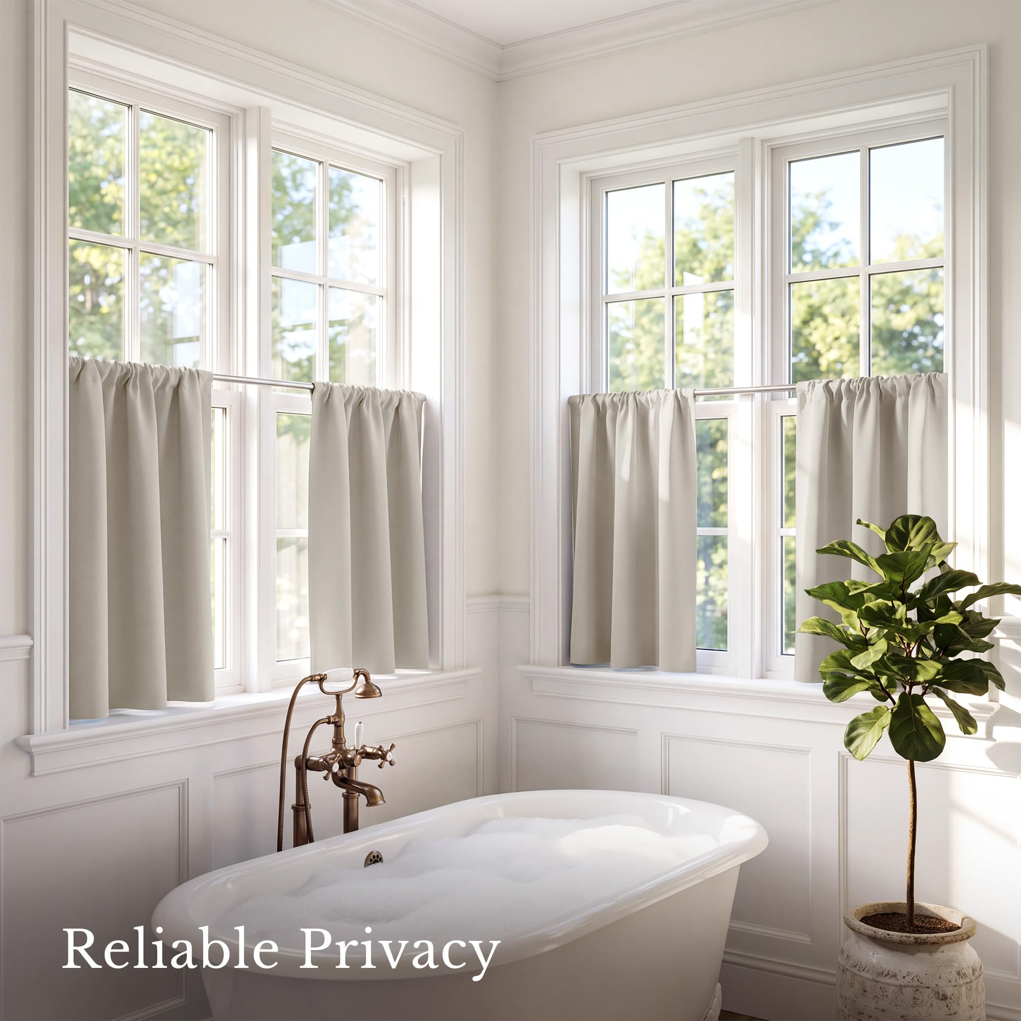 Blackout Privacy Window Ready Made Curtains - 4 Panel