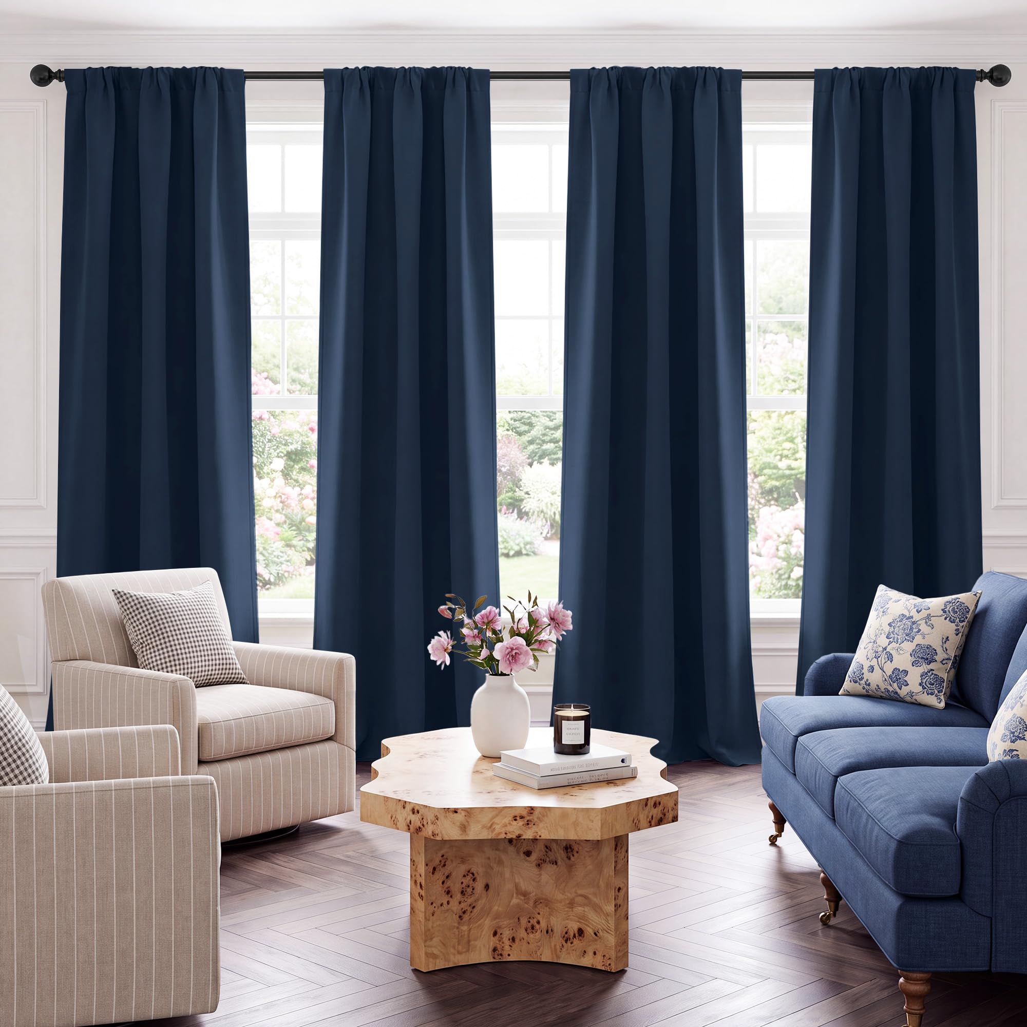 Blackout Privacy Window Ready Made Curtains - 4 Panel