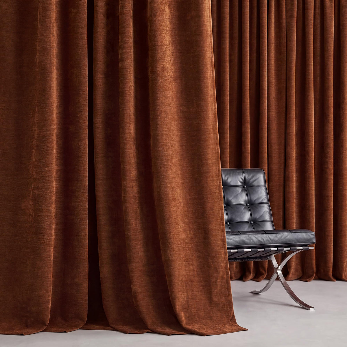 NICETOWN Pinch Pleated Blackout Curtains 84 Inch Long, Red Terracotta