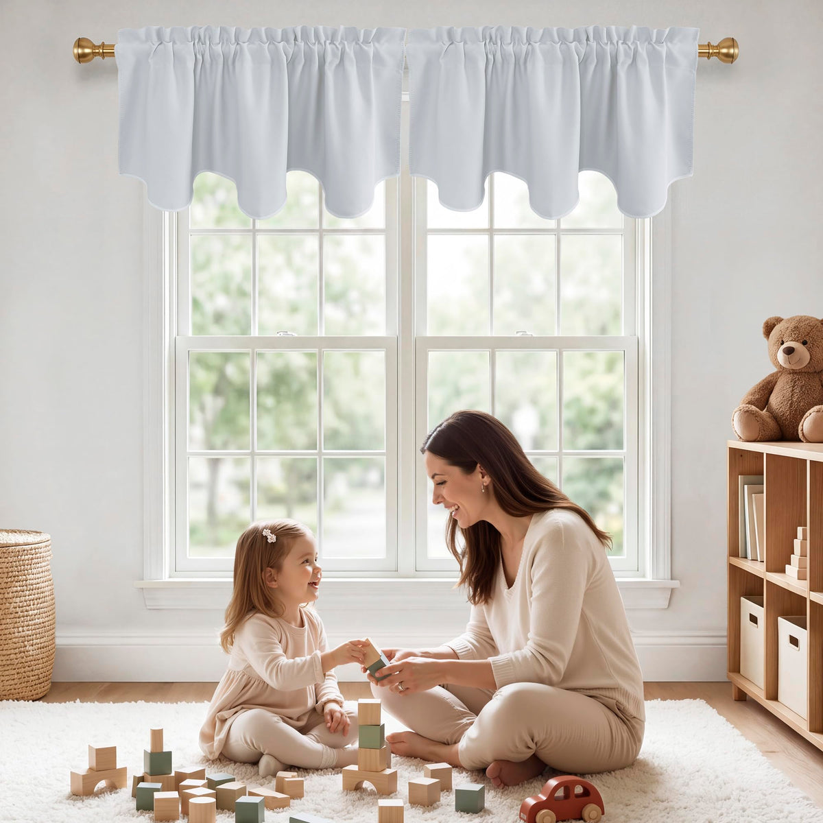NICETOWN Farmhouse Valances for Windows Rustic Home Decor