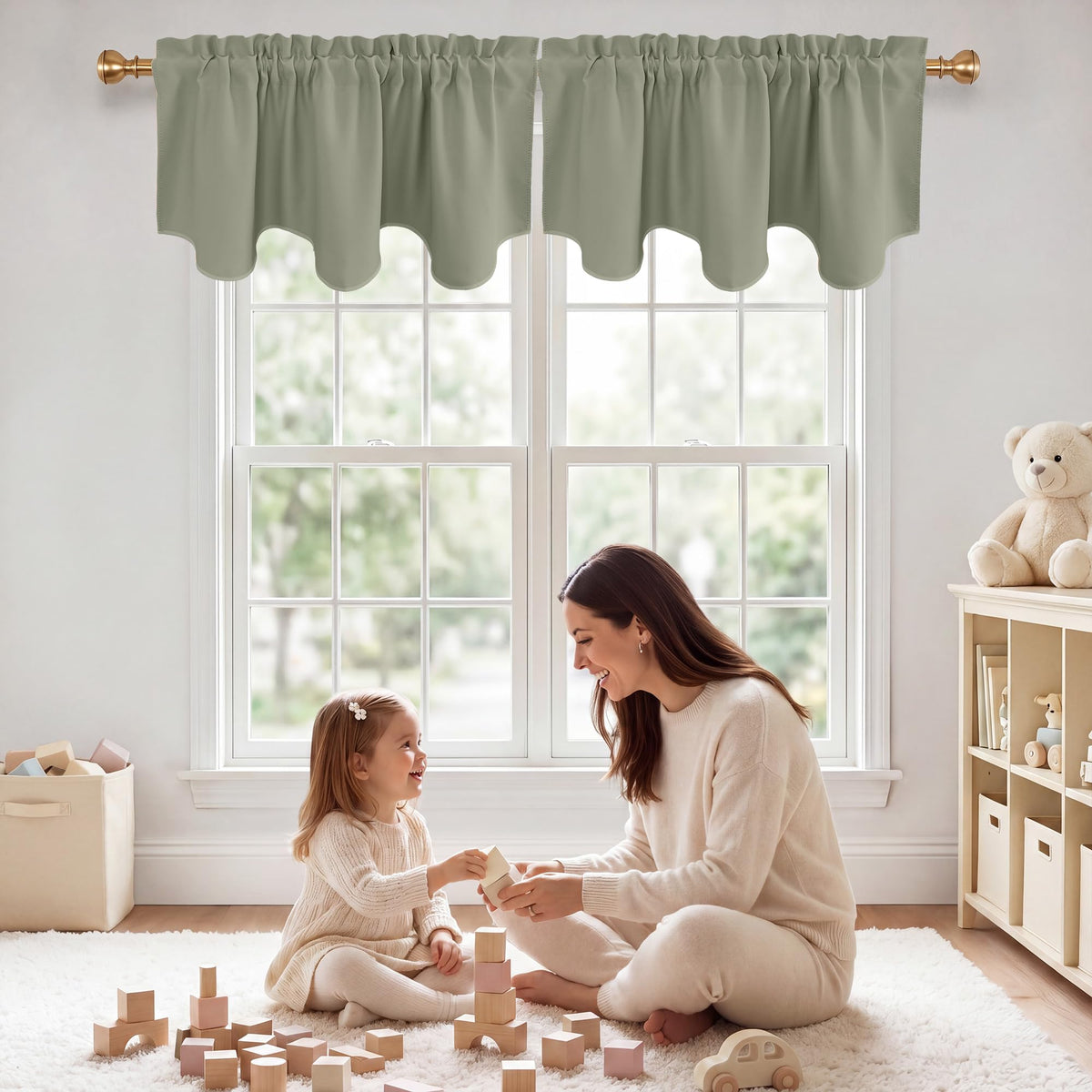 NICETOWN Farmhouse Valances for Windows Rustic Home Decor