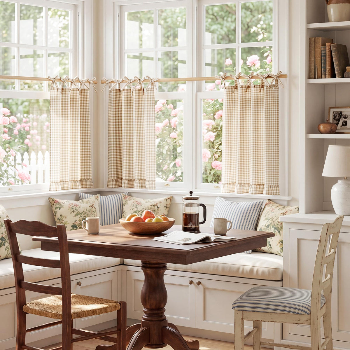 NICETOWN Oven Skirt Curtain for Kitchen Cabinet Decor 31 x 22 inches Long
