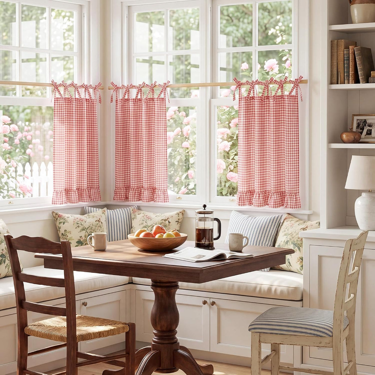 NICETOWN Oven Skirt Curtain for Kitchen Cabinet Decor 31 x 22 inches Long