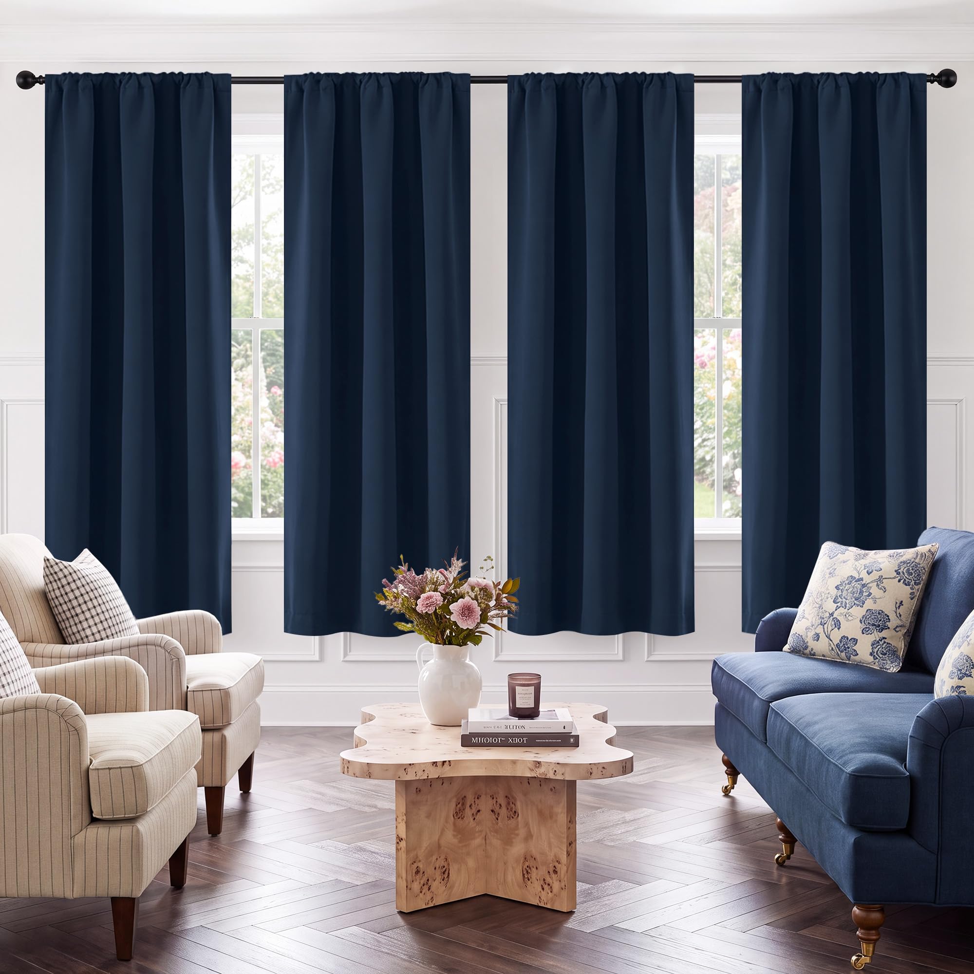 Blackout Privacy Window Ready Made Curtains - 4 Panel