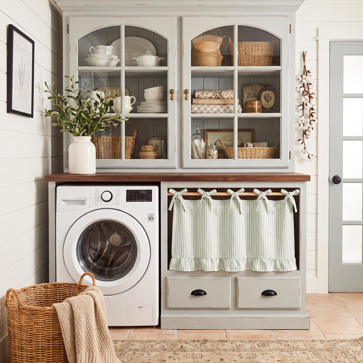 NICETOWN Oven Skirt Curtain for Kitchen Cabinet Decor 31 x 22 inches Long