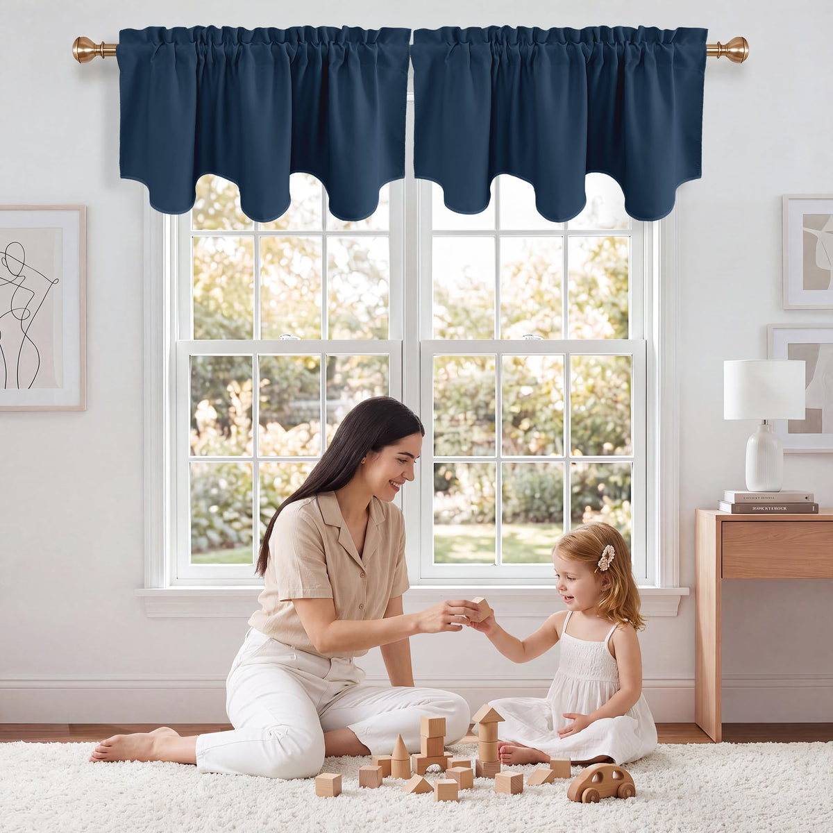 NICETOWN Farmhouse Valances for Windows Rustic Home Decor