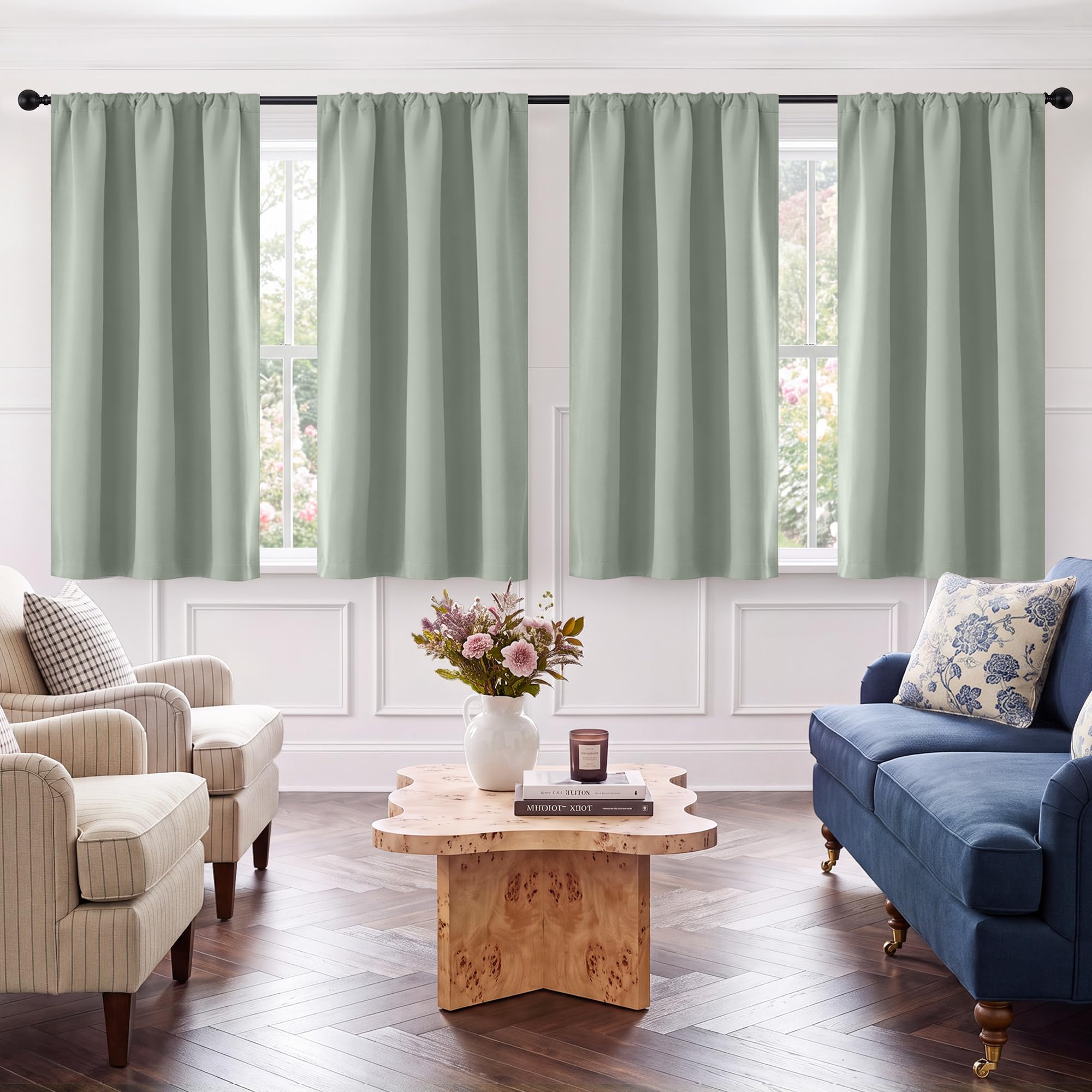 Blackout Privacy Window Ready Made Curtains - 4 Panel