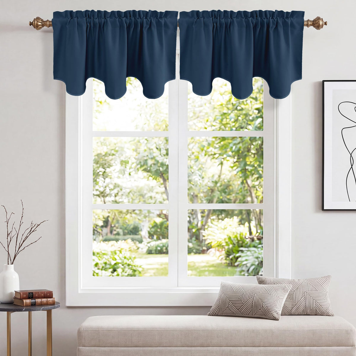 NICETOWN Farmhouse Valances for Windows Rustic Home Decor