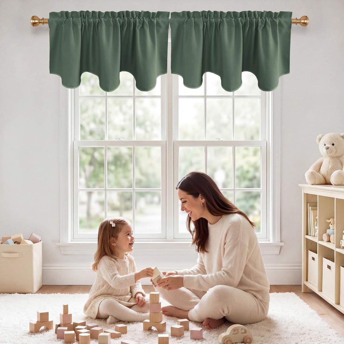 NICETOWN Farmhouse Valances for Windows Rustic Home Decor