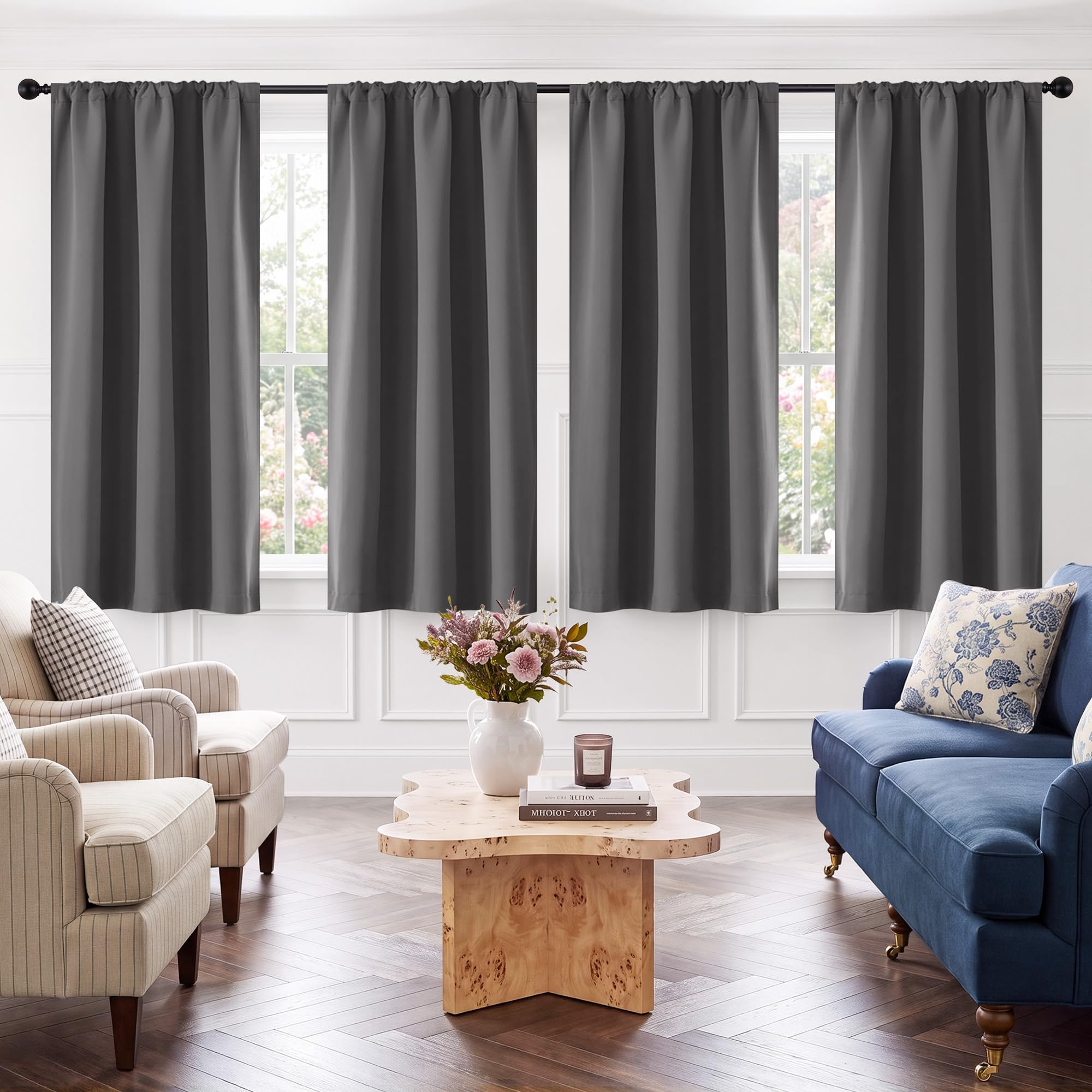 Blackout Privacy Window Ready Made Curtains - 4 Panel