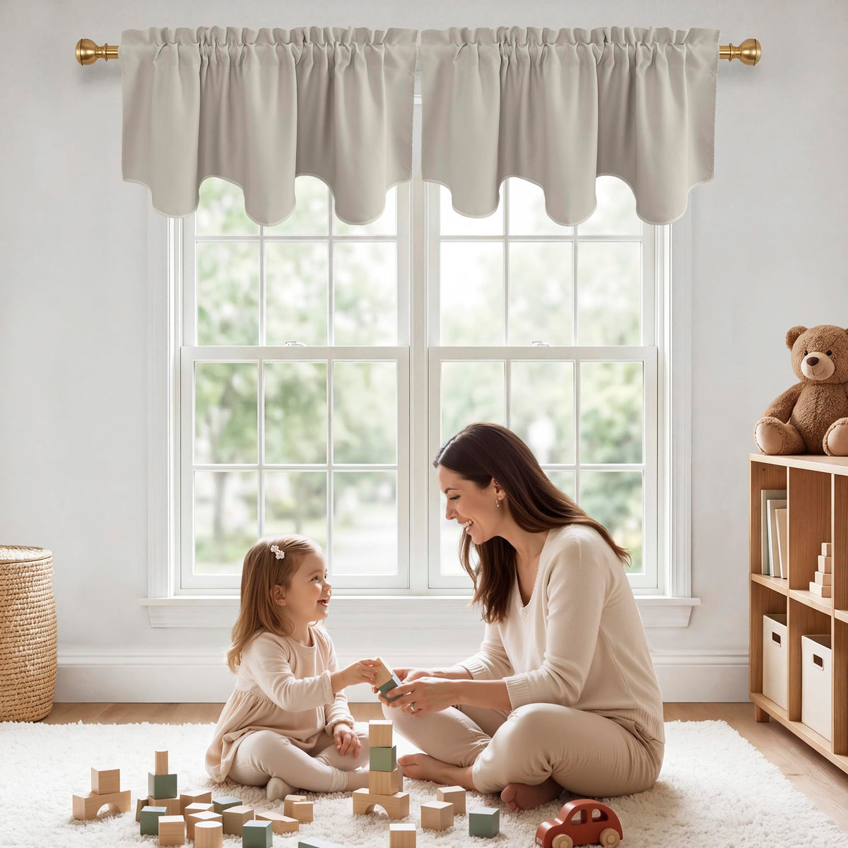 NICETOWN Farmhouse Valances for Windows Rustic Home Decor