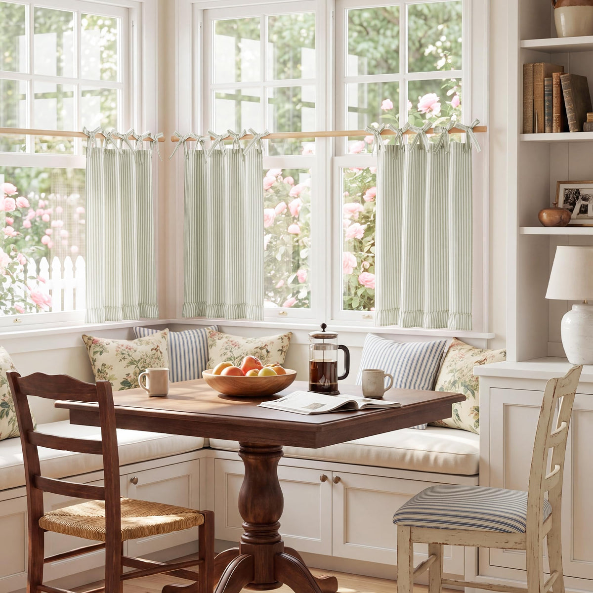 NICETOWN Oven Skirt Curtain for Kitchen Cabinet Decor 31 x 22 inches Long