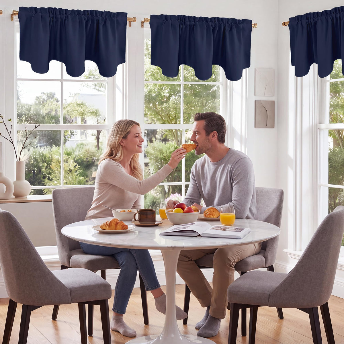 NICETOWN Farmhouse Valances for Windows Rustic Home Decor