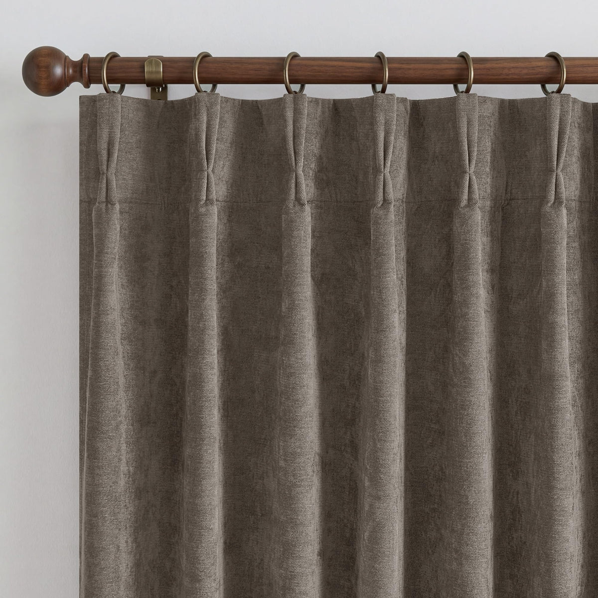 NICETOWN Pinch Pleated Blackout Curtains 84 Inch Long, Red Terracotta