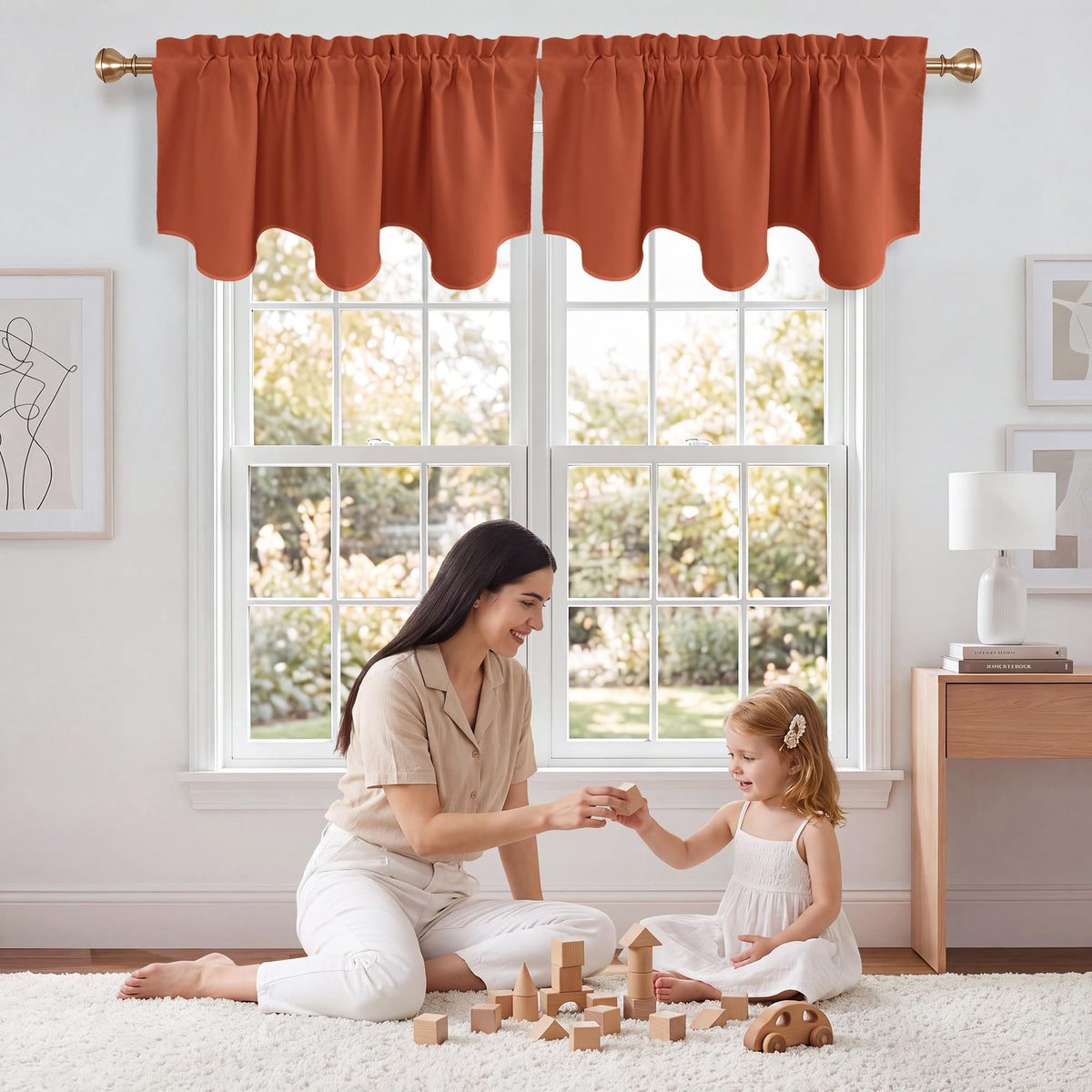 NICETOWN Farmhouse Valances for Windows Rustic Home Decor