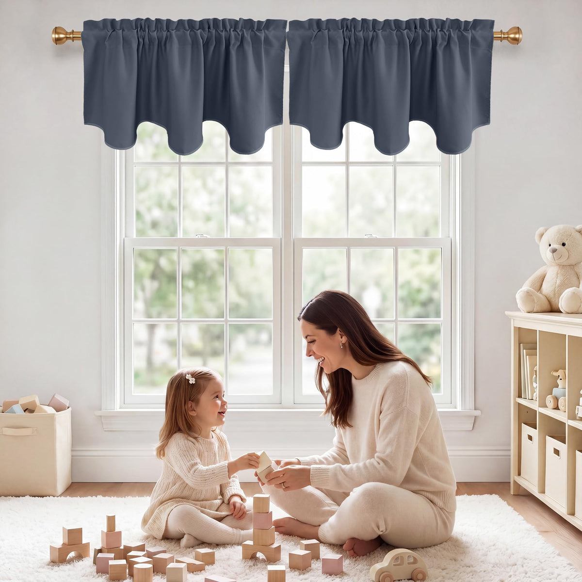 NICETOWN Farmhouse Valances for Windows Rustic Home Decor