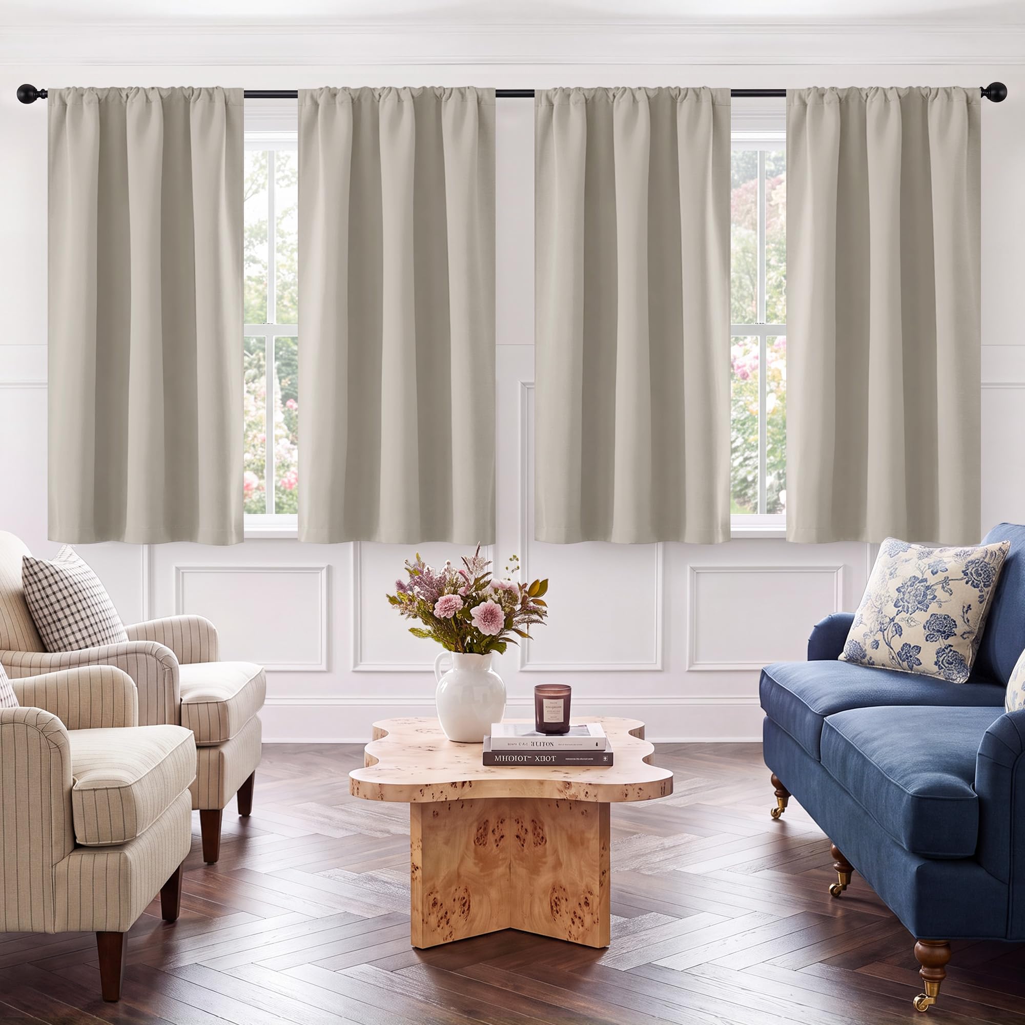 Blackout Privacy Window Ready Made Curtains - 4 Panel