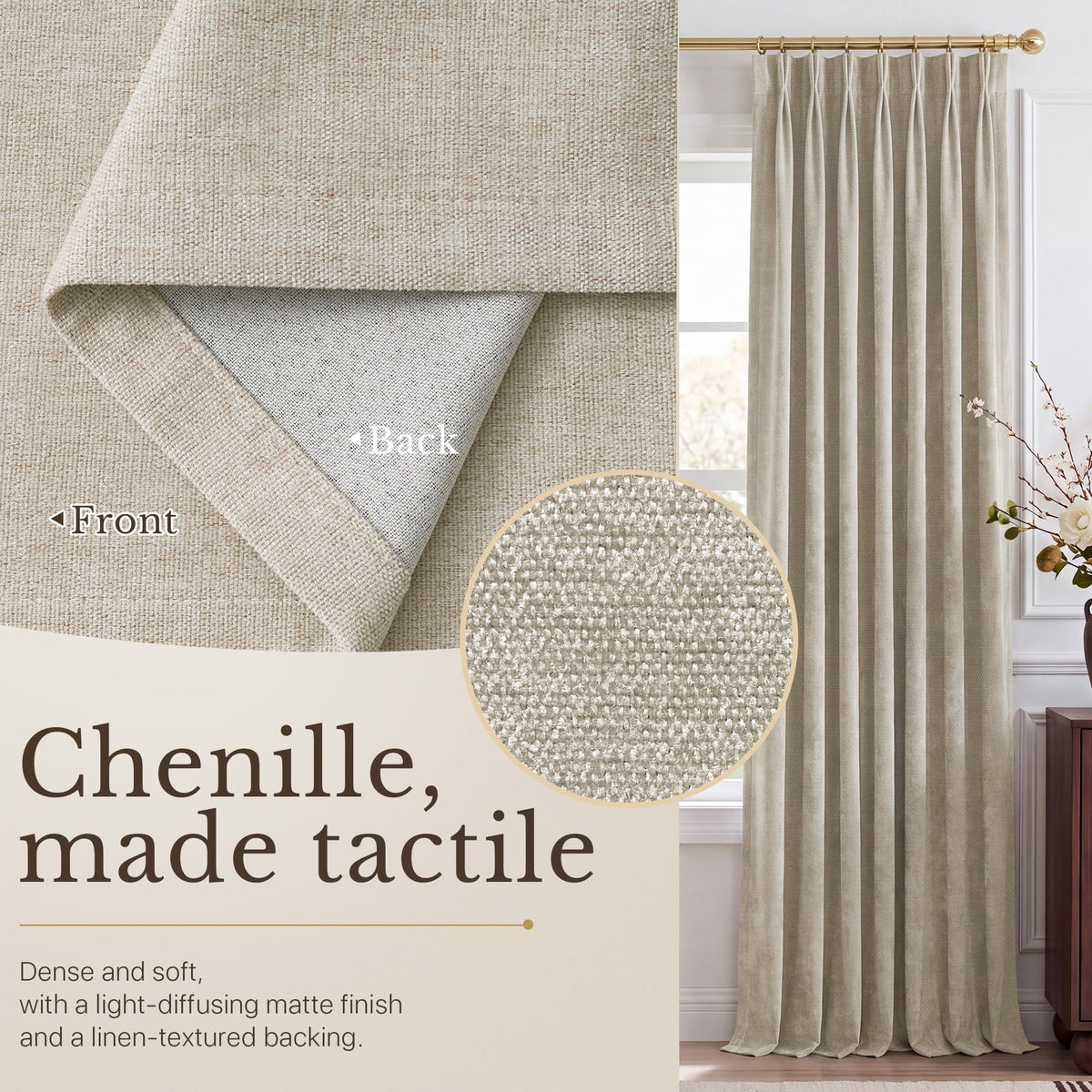 NICETOWN Pinch Pleated Blackout Curtains 84 Inch Long, Red Terracotta