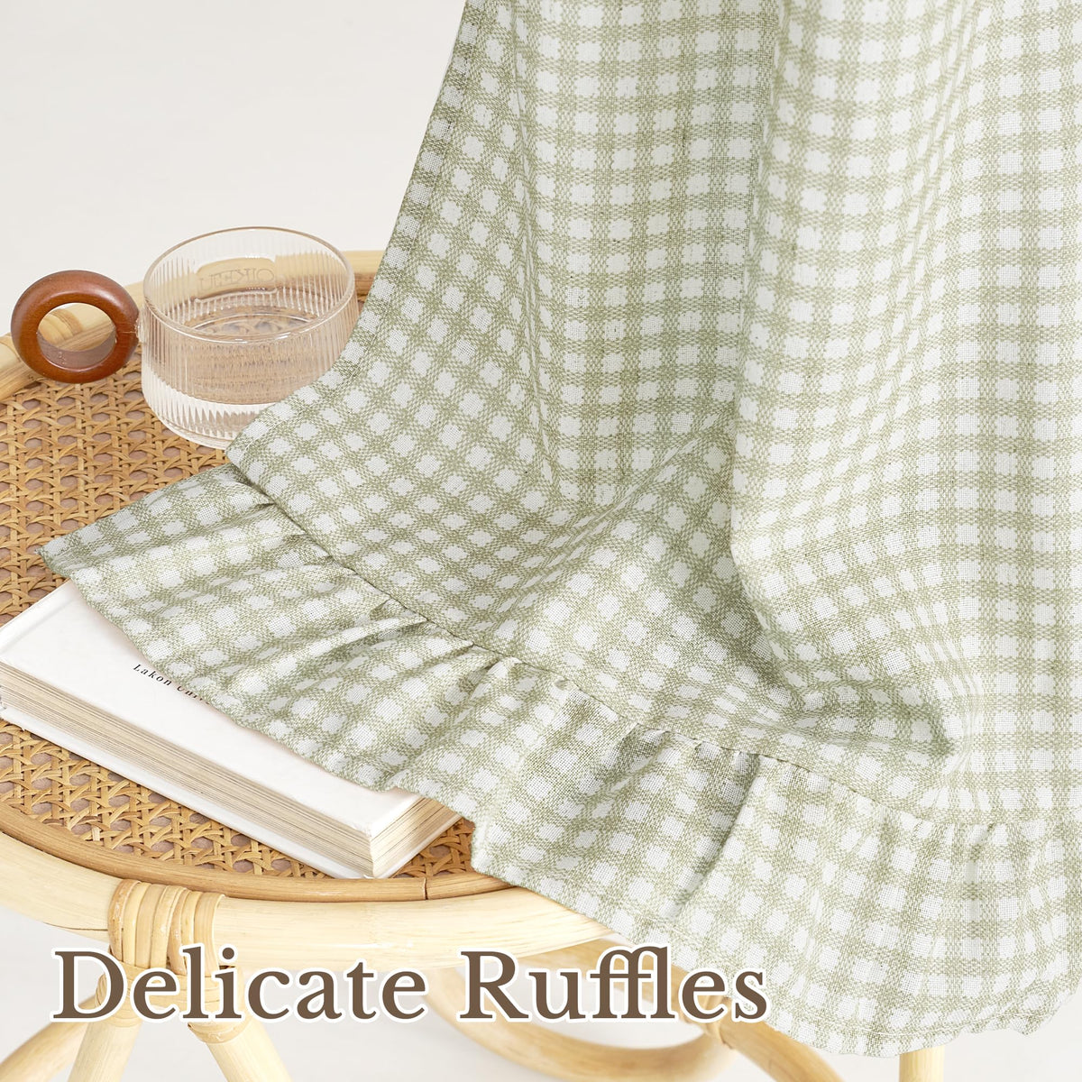 NICETOWN Oven Skirt Curtain for Kitchen Cabinet Decor 31 x 22 inches Long