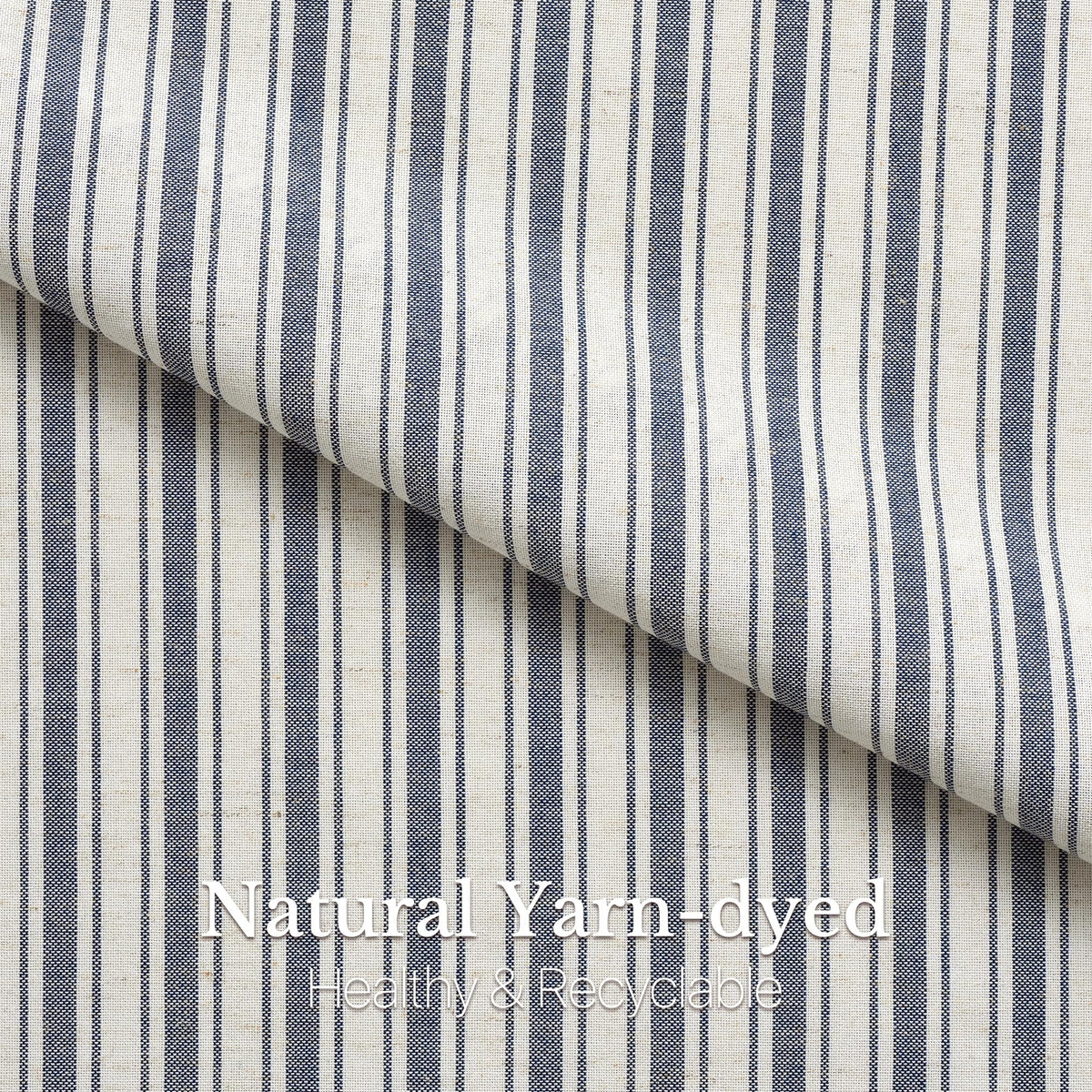 NICETOWN Beige Linen Striped Cafe Curtains 24 inches Long for Window