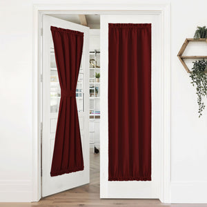 Blackout Door Curtains#color_burgundy-red