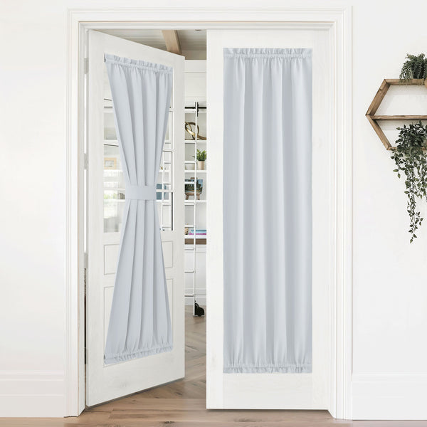 Blackout Door Curtains#color_greyish-white