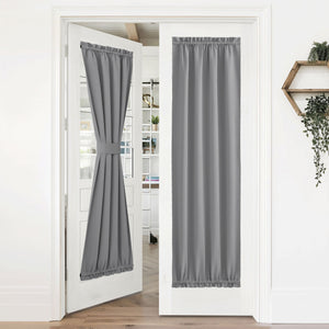 Blackout Door Curtains#color_silver-grey