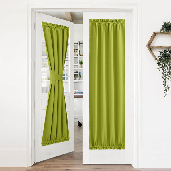 Blackout Door Curtains#color_fresh-green