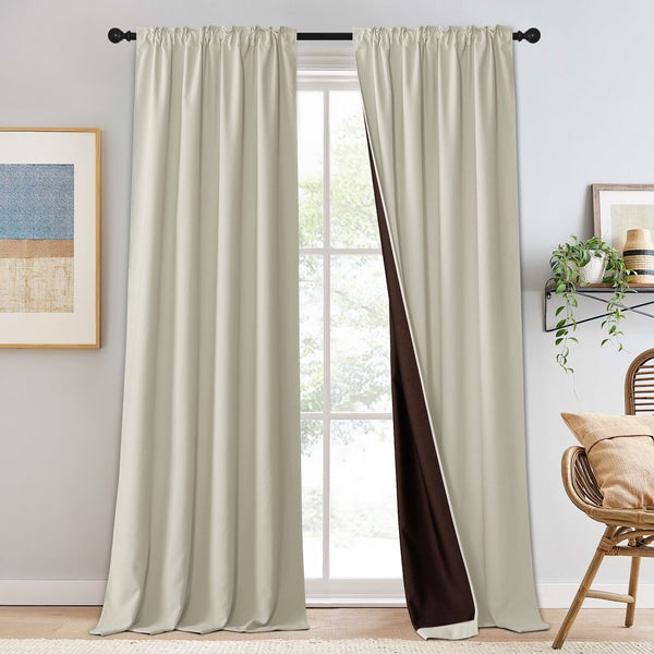 Chenille Blackout Curtains#color_beige