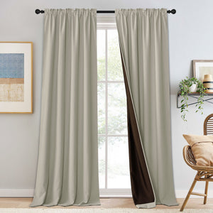 Chenille Blackout Curtains#color_camel