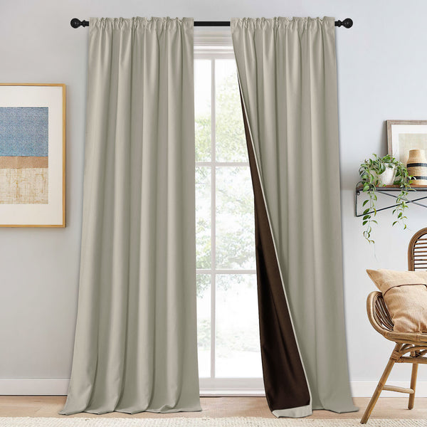 Chenille Blackout Curtains#color_camel