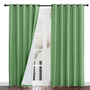 Four-Layer Dustproof Curtains#color_forest-green