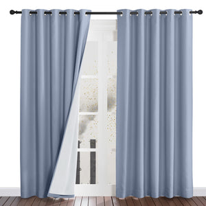 Four-Layer Dustproof Curtains#color_stone-blue