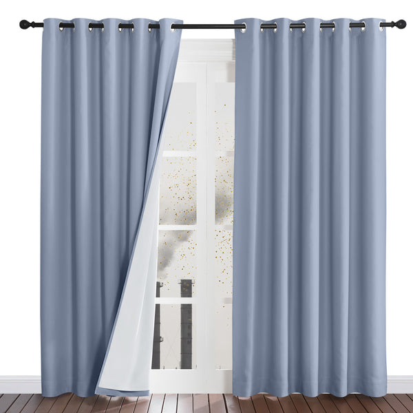 Four-Layer Dustproof Curtains#color_stone-blue