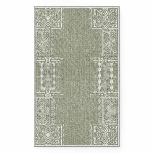 Faux Wool Rug - The Dream of Mobius#color_sage-green