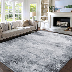 Faux Wool Rug - Dream Maze#color_silver-grey