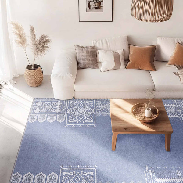 Faux Wool Rug - The Dream of Mobius#color_stone-blue