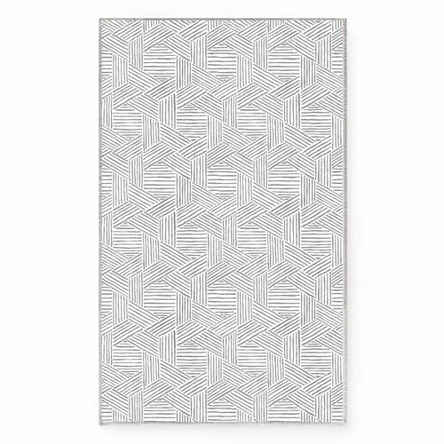 Jacquard Chenille Area Rug - Hexagon#color_grey