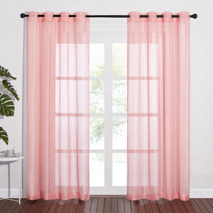 Light Sheer Curtains#color_coral